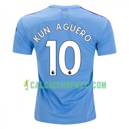 Manchester City Kun Agüero 10 Maglia Prima 2019/2020 Manica Corta 
